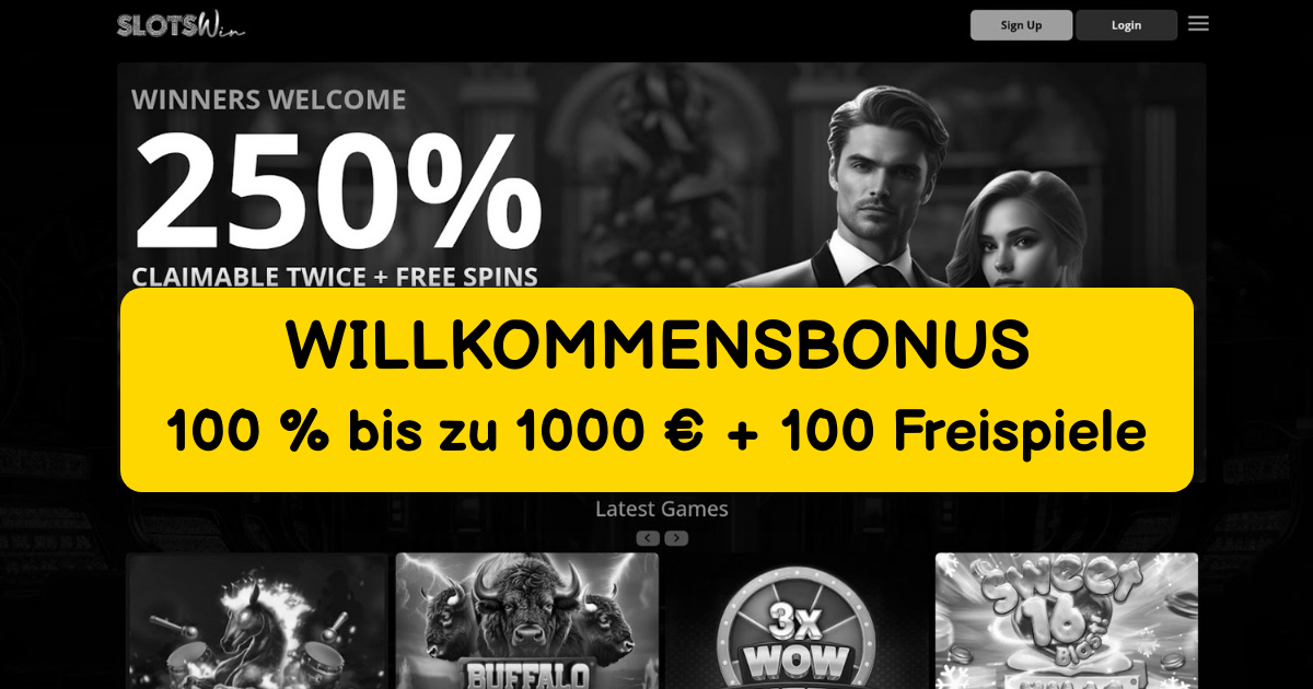 SlotWin Casino welcome bonus