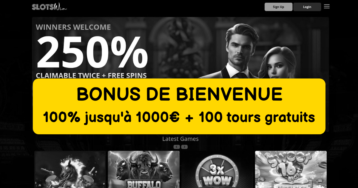 SlotWin Casino welcome bonus