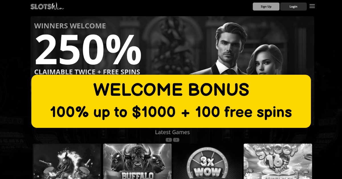 SlotWin Casino welcome bonus